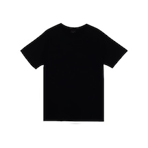 Düz Baskısız Unisex %100 Pamuk Siyah T-shirt SIYAH