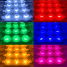 Mercek 3'Lü Led 3 Watt - 12 Volt – Direk Güçlü Işık - 10 Adet