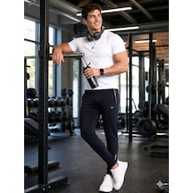 Erkek Koyu Lacivert Slimfit Eşofman Altı