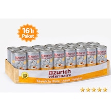 Zurich Veterinaire Tavuklu Yetişkin Kedi Konservesi 415 Gr X 16 Li Paket