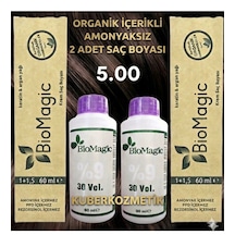 Biomagic 5.00 Açık Kahve Organik İçerikli Amonyaksız Kalıcı Saç Boyası 2 Boya+ 2 Oksidan