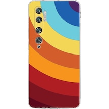 Xiaomi Poco X3 Kamera Korumalı Tıpalı Kapak Renk Cümbüşü Tasarımlı Şeffaf Kılıf