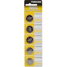 Toshiba CR2016 3V Lityum Düğme Pil 5'li