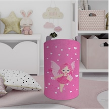 Mekta Home Bebek Ve Çocuk Odası Peri Kız Ve Kalp Desenli Oyuncak Sepeti Renkli Çok Renkli