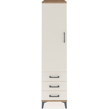 Kronos Dolap 2 Raflı 3 Çekmeceli Tek Kapaklı 44x59x182 Çam-ay... Çam