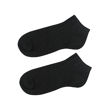 Lukitus Kısa Pamuklu Erkek Patik Çorap 6 Çift Siyah