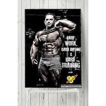 Hard Work Vücut Geliştirme Body Building Fitness Posteri
