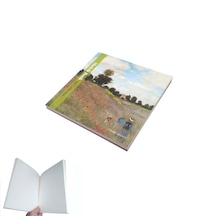 60 Yaprak Çizgisiz Serbest Çizim Eskiz Defteri Özel Baskı Kapaklı Defter Ebat: 19,5 Cm X 19,5 Cm