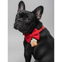 Ginger Home Küçük Irk Köpek Papyon Tasması Kırmızı Fiyonk Boyun Aksesuarı Noel Temalı Köpek Süsü