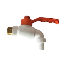 Kollu Plastik Küresel 1/2" Bahçe - Bidon - Termos Musluğu