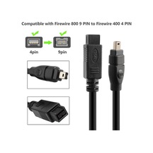 Novahub Junsunmay Firewire Dv 800 9 Pin Erkek - Firewire 400 4 Pin Erkek Ieee 1394 Kablo, 1.8m Uzunluk