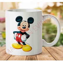 1-1674 Mickey Mouse İki Tarafı Baskılı Kupa Bardak.jpg Çok Renkli