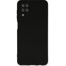 Galaxy Uyumlu A12 Kılıf Nano İçi Kadife Silikon - Siyah