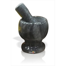 Chacha Home Siyah Parlatılmış Gerçek Mermer Sarımsak Kahve Baharat Çekirdek Çeşni Dövme Ezme Havan Ve Tokmak Doğal Taş El Yapımı Kırıcı Ezici Mutfak Şef Seti Çeyizlik Hediyelik Dekoratif Sunum Aksesuarı