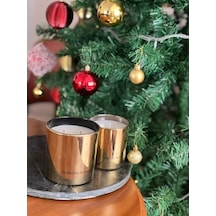 2'li Lüx Gold Cam Kavanoz Mum
