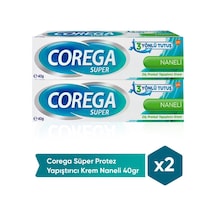 Super Naneli Diş Protezi Yapıştırıcı Krem 2 X 40 G