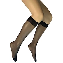 Kadın Parlak Dizaltı Kadın Çorap 15 Denye Siyah 500-36-40