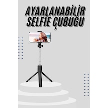 Tripod Selfie Çubuğu Bluetooth Kumandalı Kablosuz Led Işıklı 2