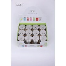 Cam Baharatlık Demir Kapaklı 1 Adet Royaleks-mtr-2203-06