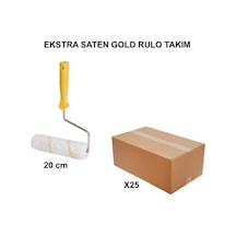 Ekstra Saten Gold Rulo Takım 20cm - 25 Adet Set