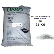 Potasyum Hidroksit 25 KG Koh Humik Asit Ve Sabun Yapımında Kullan N11.355