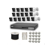 Hikvision 4 MP Mikrofonlu 16 Kameralı 1 TB Disk Tak Çalıştır Hazır IP Kamera Seti