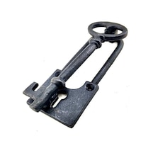 Antika Tarz Dekoratif Pirinç Anahtar Kapı Tokmağı, Taktak - 170x60mm, Oksit Kapı Kilidi