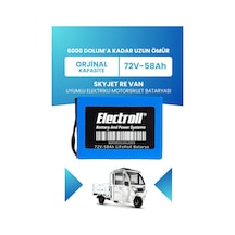 Skyjet Re Van Uyumlu Batarya Standart Kapasite Lifepo4 72v 58ah Elektrikli Motorsiklet Bataryası