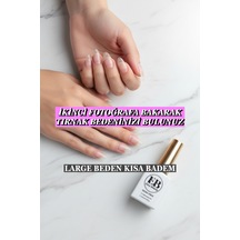 100 Adet Large Beden Kısa Badem Jel Tips Kısa Badem Protez Takma Tırnak Seti Large