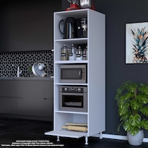 Modilayn Silva Loya 1 Kapaklı 59,6 X194,6 X56 Cm Özel Ölçü Mini Midi Mikrodalga Fırın Dolabı