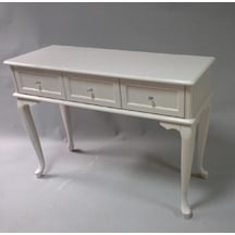 Masifart Akita 3 Çekmeceli Dresuar Makyaj Masası Beyaz Lake Beyaz