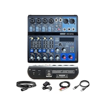 Midex MDX-06FXU Ses Mikseri Stüdyo Kayıt İçin 6 Kanal Ses Kartlı 99 DSP Efektli (+48V-USB-Bluetooth)
