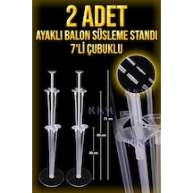 2 Adet Balon Süsleme Standı 7 Li Çubuklu Ayaklı Balon Standı Seti Parti Ve Doğum Günü Süsleme Diğer