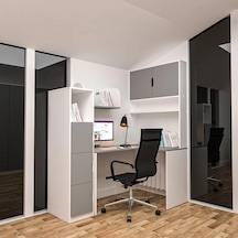 Grey Mix Çalışma Masası Suntalam Çok Renkli