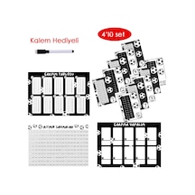 4'lü Çarpım Tablosu Seti - Kalem Hediyeli Taraftar Siyah Beyaz