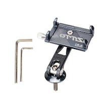 Pazly Bisiklet Telefon Tutucu Alüminyum Alaşım, Anti-titreşim, Ayarlanabilir, 5-10 Cm Destek, Siyah/kırmızı/titanyum Renkli, Selfie Çubuğu Montajı