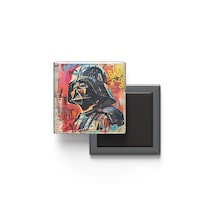 Darth Vader - Baskılı Buzdolap Magneti Kare - 9x9 Cm
