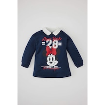 Defacto Kız Bebek Disney Mickey & Minnie Uzun Kollu Sweatshirt Kumaşı Elbise C0505a524spnv256