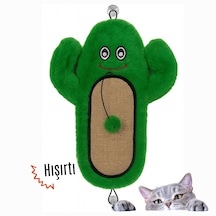 Miyav Kedi Tırmalama Matı Peluş Kaktüs Oyuncak