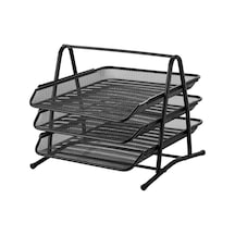 3'lü Metal Evrak Rafı