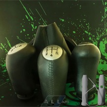 Clio 3 Krom Deri Desenli Vites Topuzu Siyah Vites Körüğü Takım siyah