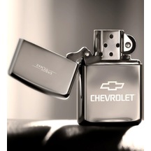 Kişiye Özel Chevrolet Benzinli Gümüş Gri Metal Çakmak