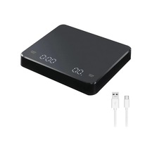 Zamanlayıcılı Dijital Kahve Terazisi Led Ekran Espresso Usb 3 Kg Maks. Ağırlık 0,1 G Oz/ml/g'de Yüksek Hassasiyetli Ölçümler Mutfak Terazisi