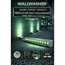Alles 12v / 24v Wallwasher 100 Cm 36 Watt - Yeşil Işık Yeşil
