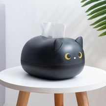 Sıyah-sevimli Kedi Doku Kutusu Masaüstü Tuvalet Kağıdı Tutucu Mutfak Peçete Saklama Kutusu Wc Kağıt Konteyner İskandinav Tarzı Ev Dekorasyon