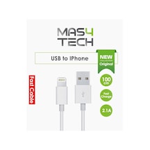 Masy Tech USB 2.0 To Apple iPhone Uyumlu Hızlı Şarj Ve Data Kablo (1 Metre , )