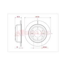 Braxis Ae0941 Fren Diski Arka Hyundai H 1 08- 584114h300