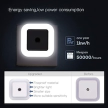 Aputue Led Gece Lambası, Duvara Takılan Gece Lambası, Alacakaranlık Sensörlü, 0.5w Enerji Tasarruflu, Koridor, Merdiven, Mutfak, Banyo Ve Yatak Odaları İçin İdeal 6&apos Lı Paket