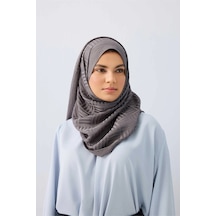 Imannoor İmannoor İman Kare Antrasit Naia Pamuk Şal 70x210 241-3007-034 Antrasit