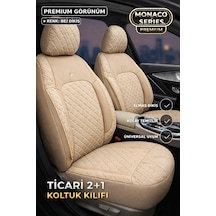 Ford Mondeo Titanium 2008-2014 2+1 Arka Sırt Oturak Uyumlu Monaco Serisi Bej Koltuk Kılıfı